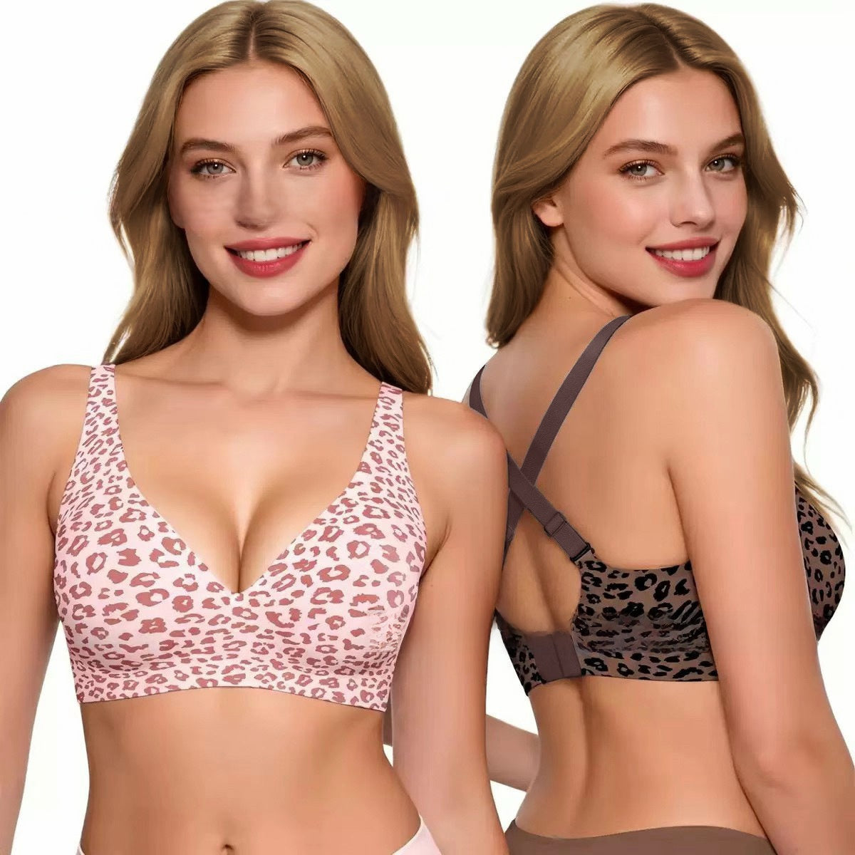 Women Seamless Push Up Bra Wirefree Comfort Full Coverage Daily Bra