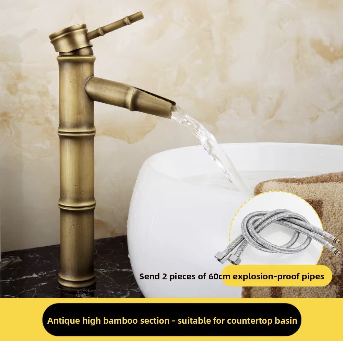 European Antique Copper Basin Mixing Faucet