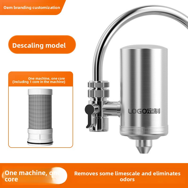 304 Stainless Steel Faucet Water Filter Pre-Filter Descaling Purifier
