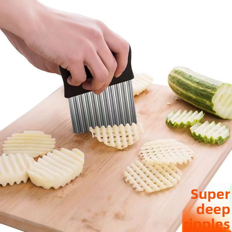 Pattern Wave cutter stainless steel wolf tooth potato cutter